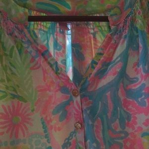 Lovers coral Elsa Lilly pulitzer size large top